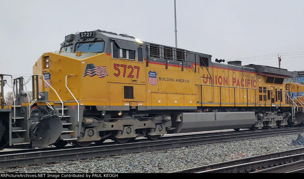 UP 5727 Leaves The UP North Ogden Yard Utah in a Consist of 10 Locomotives Containing UP 1943 All Heading to The Ice House Yard.